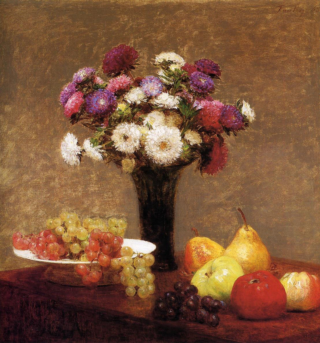 Asters and Fruit on a Table.jpg