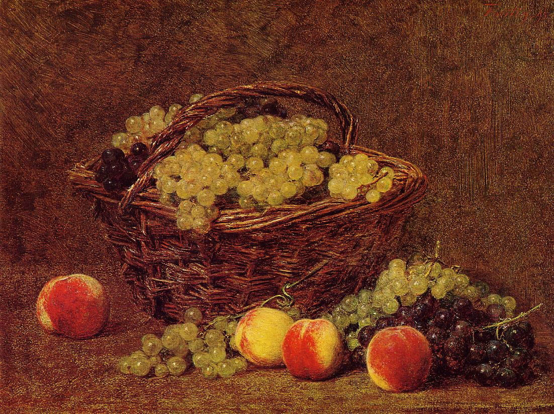 Basket of White Grapes and Peaches.jpg
