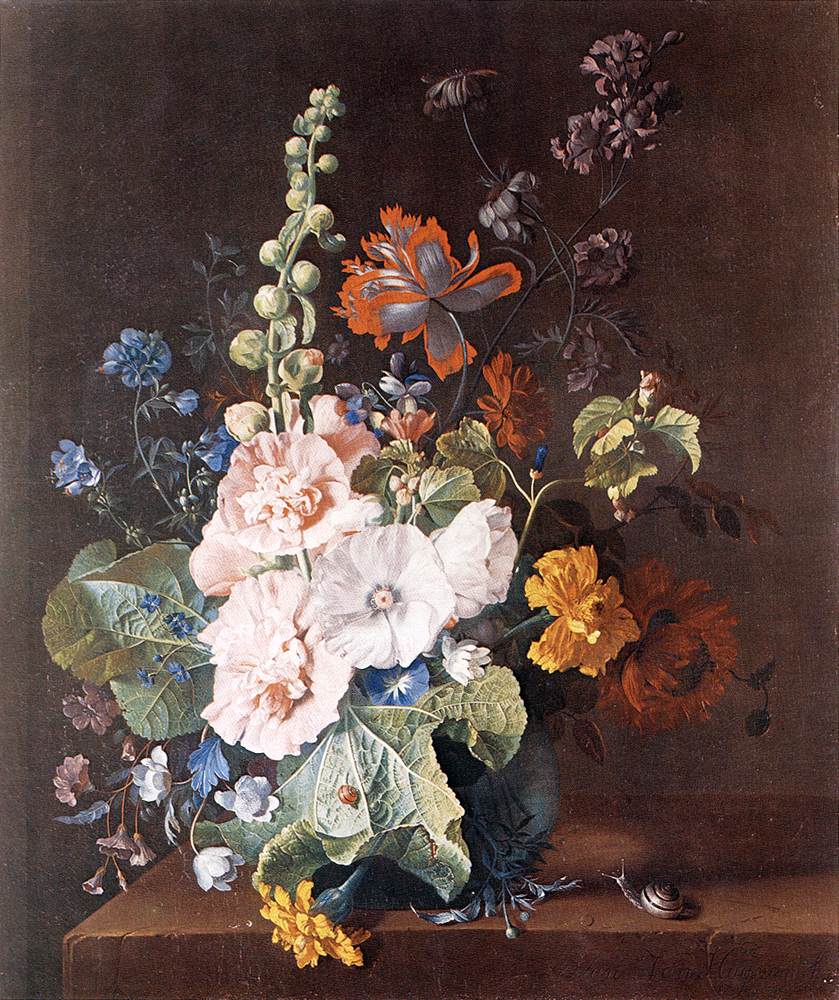 Hollyhocks and Other Flowers in a Vase.jpg