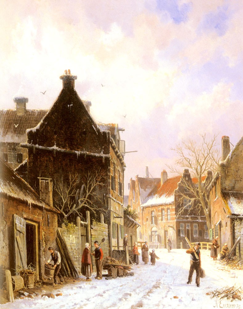 A Village Street Scene in Winter.jpg