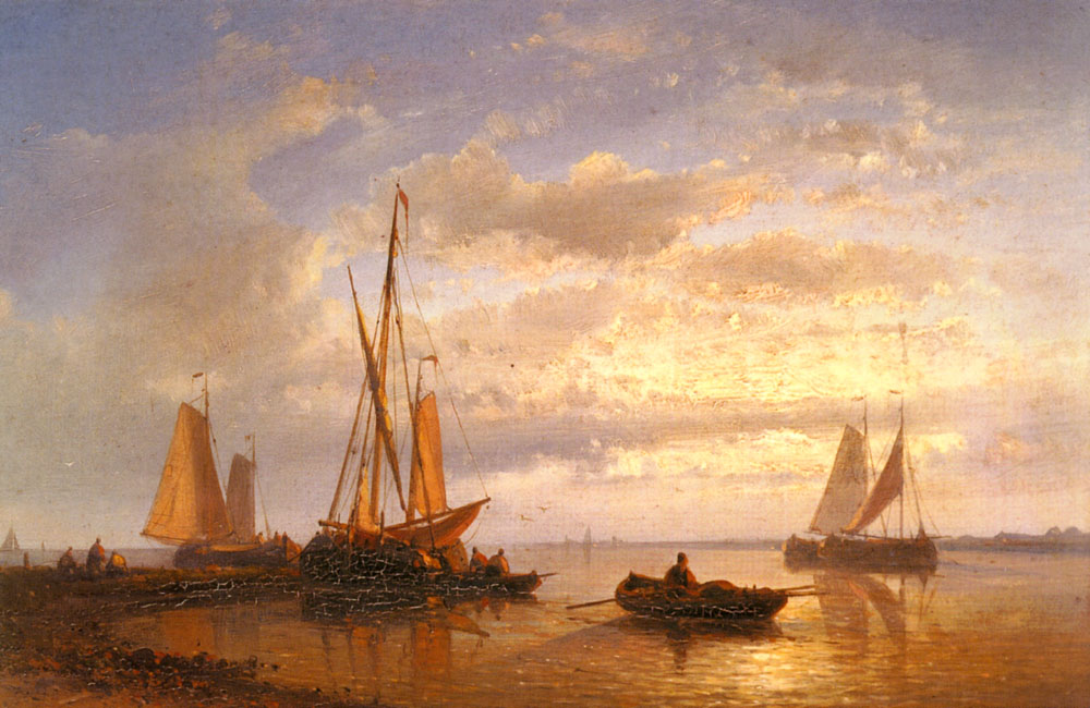 Dutch Fishing Vessels In A Calm At Sunset.jpg