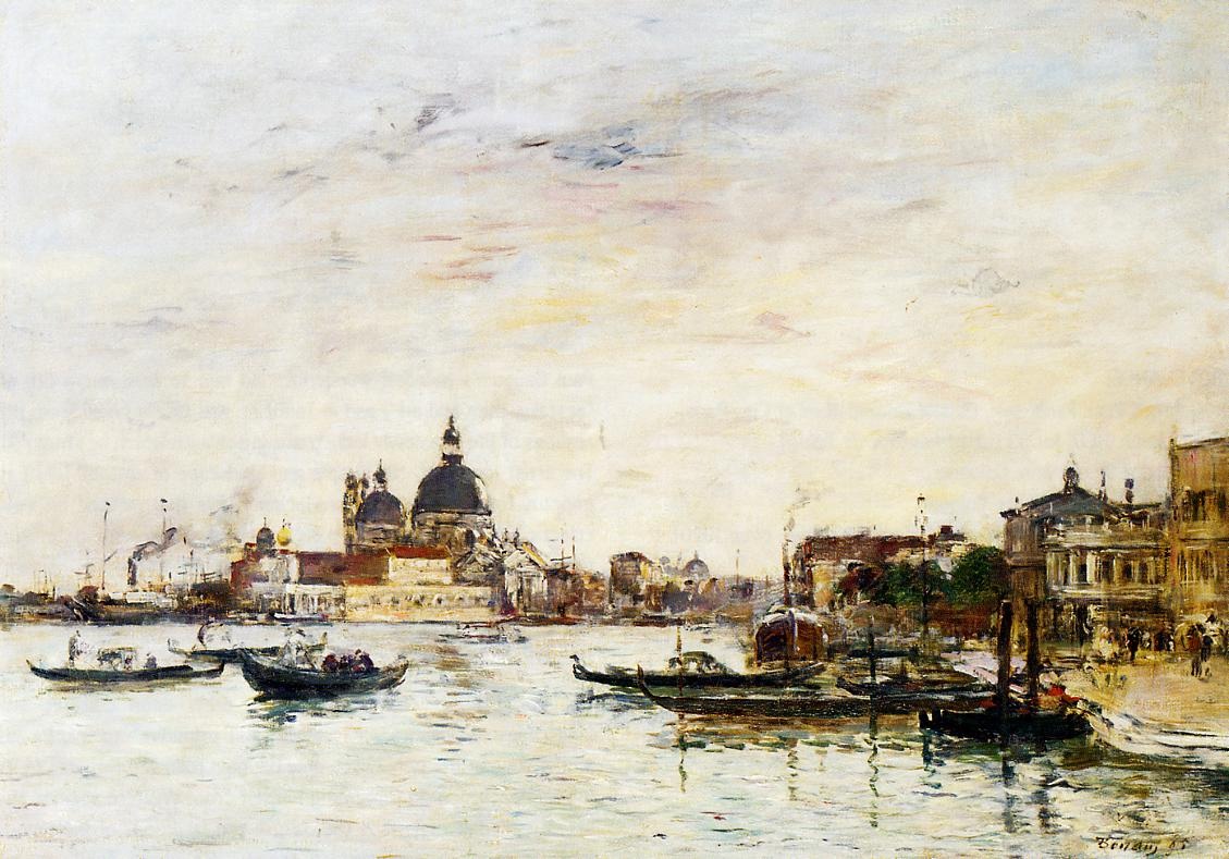 Venice, the Mole at the Entrance of the Grand Canal and the .jpg